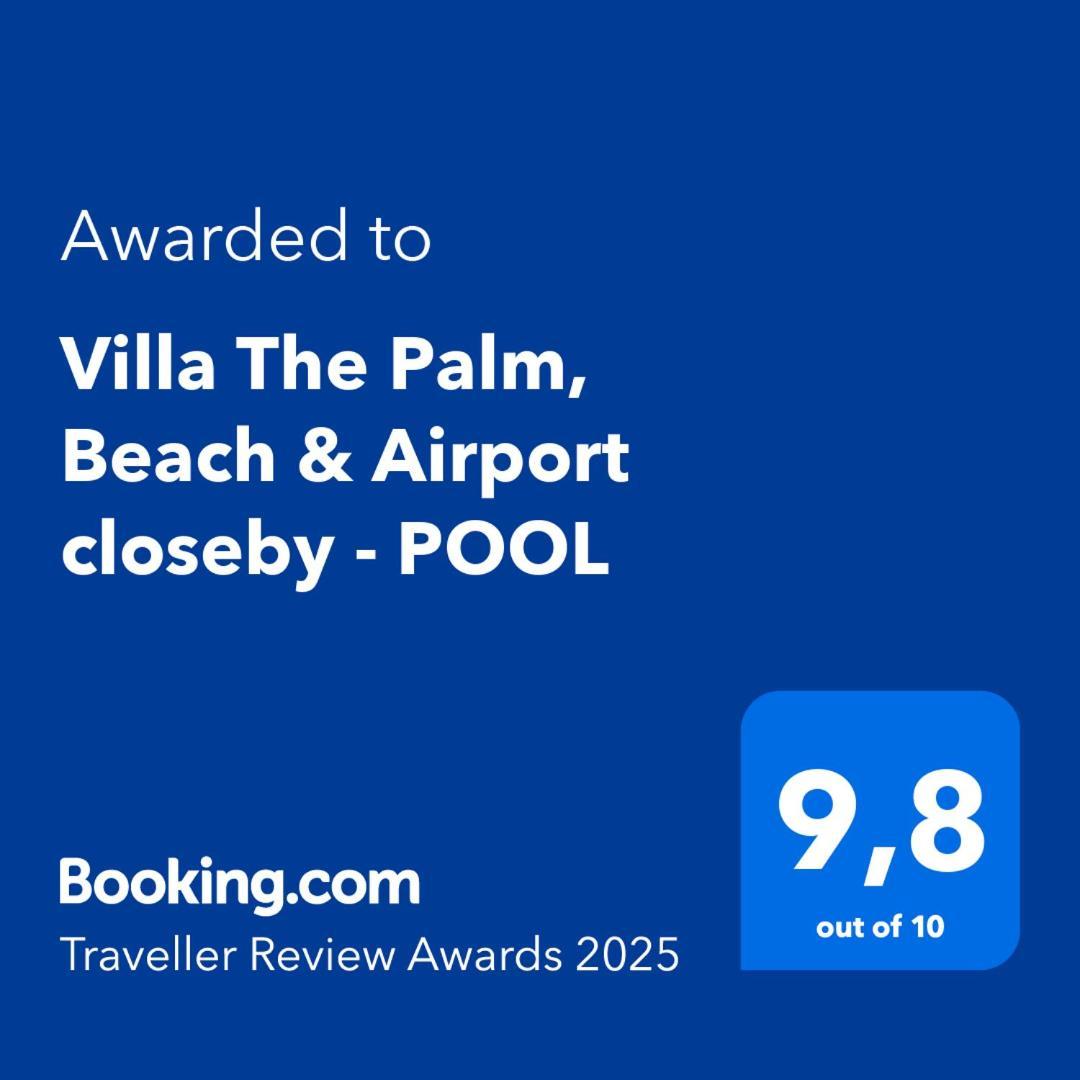 Villa The Palm, Beach & Airport Closeby - Pool Pórto Ráfti Dış mekan fotoğraf